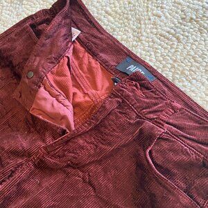 maroon corduroy pants, PAIGE Jeans, size 26